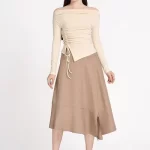 Chân Váy Nữ Midi Xòe