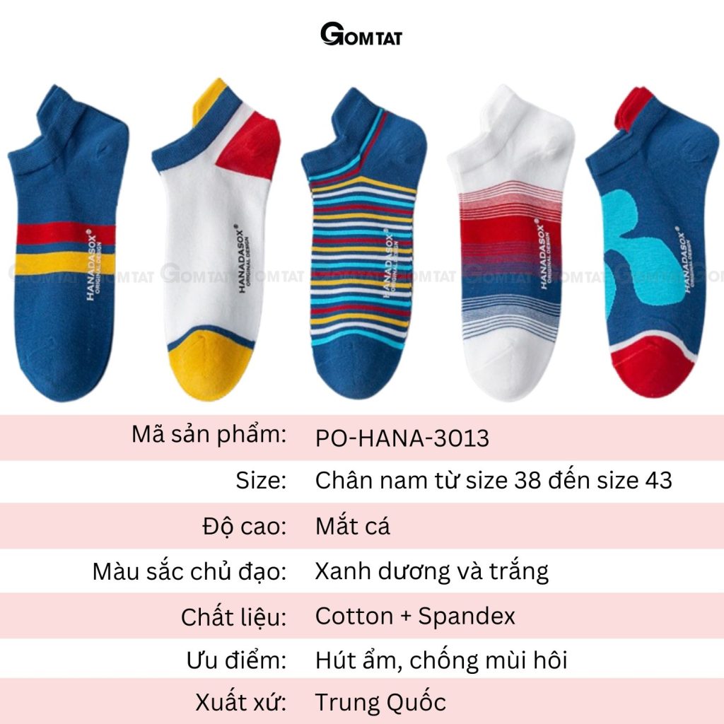Tất Nam Cổ Ngắn Set 5