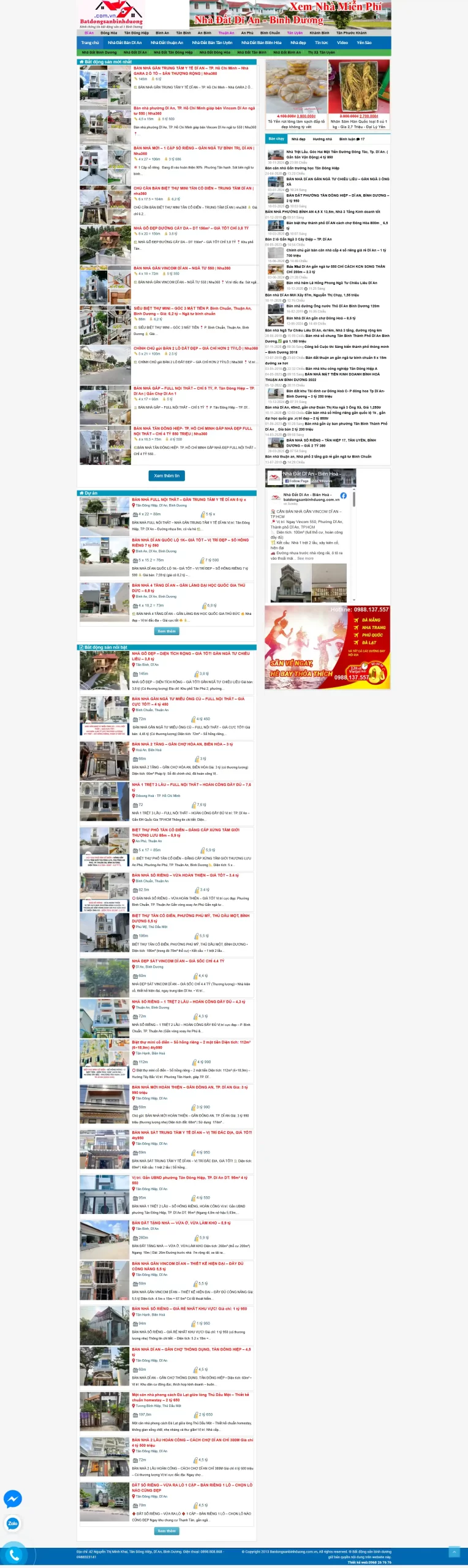 Web bất động sản Preview