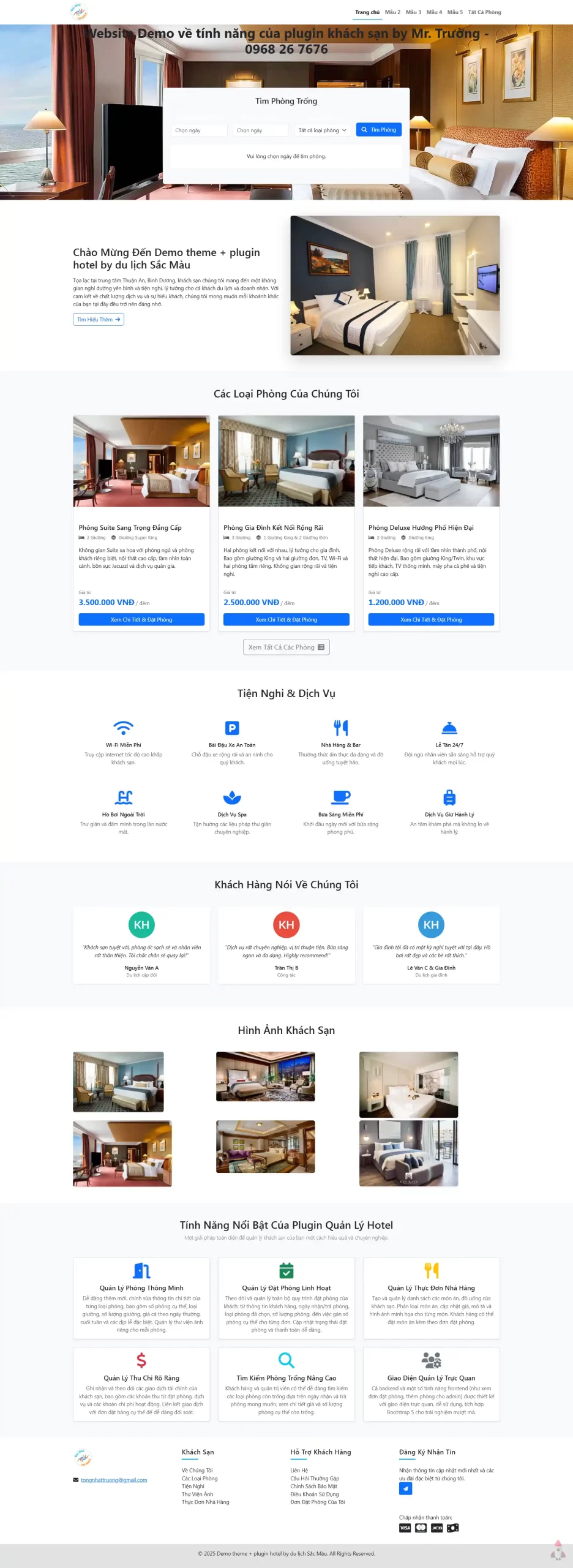 Web hotel Theme Preview